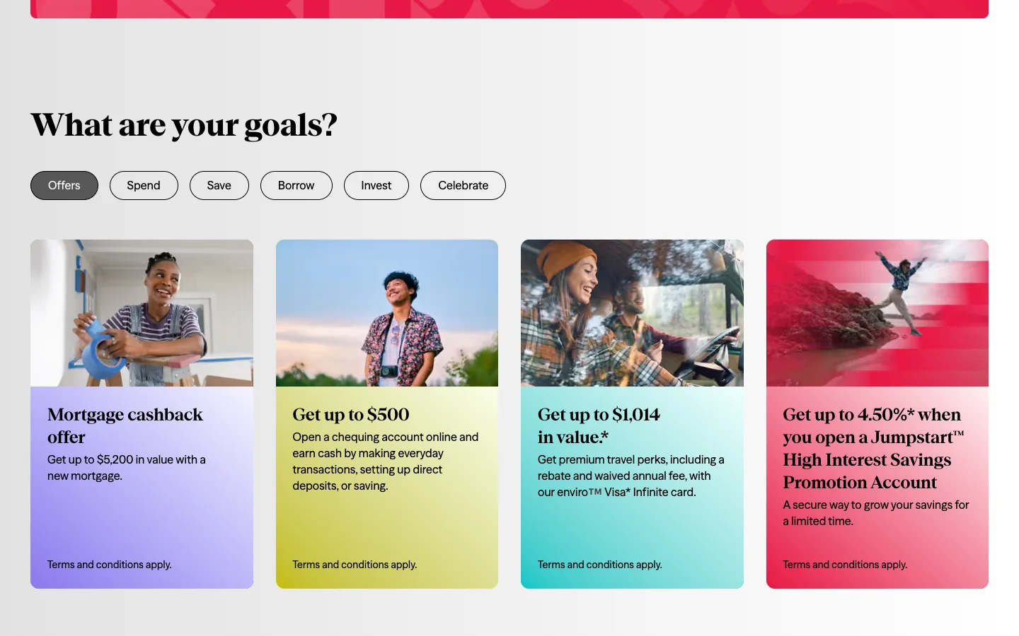 Vancity What are your goals pills with offer cards