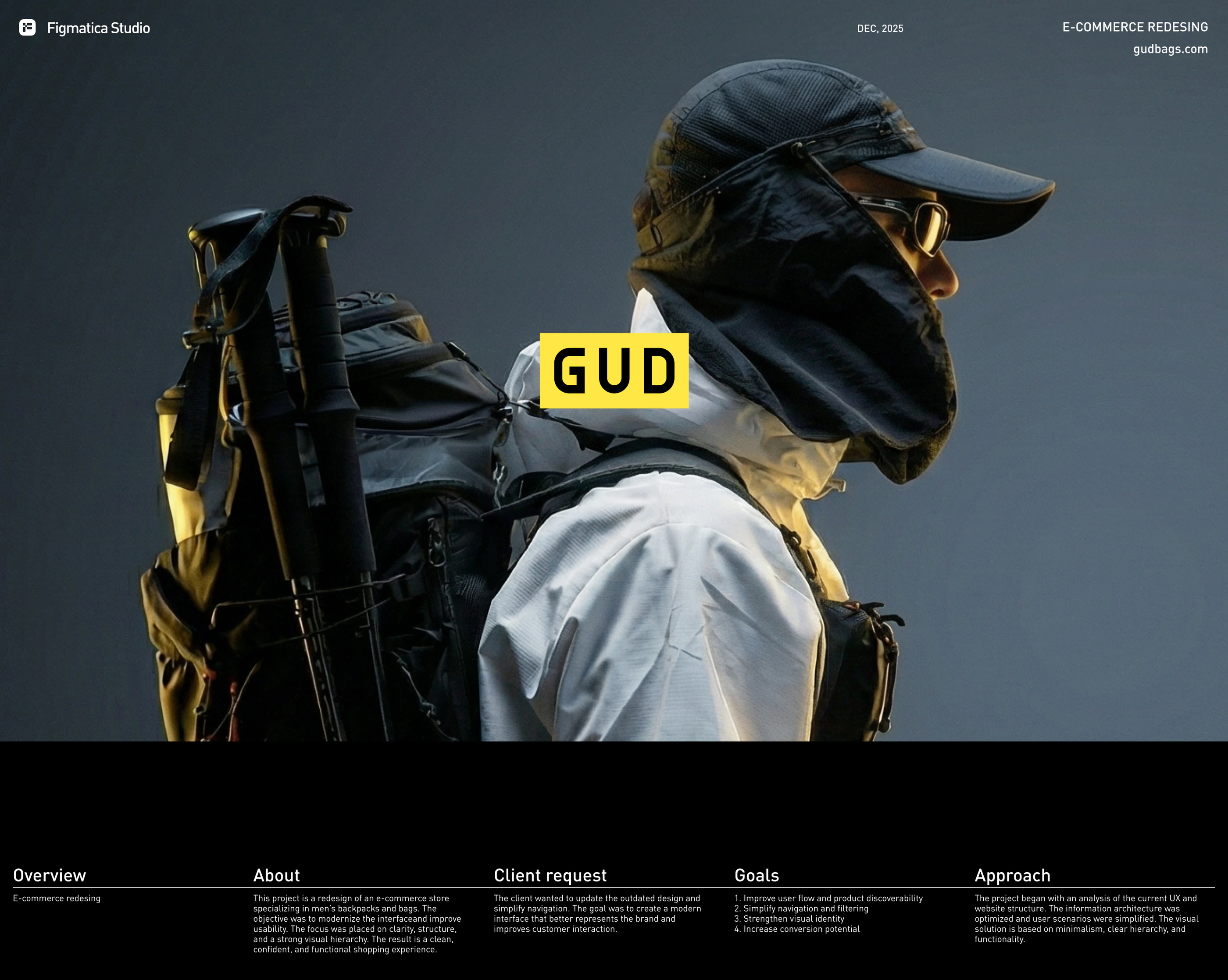 GUD case cover with the project overview