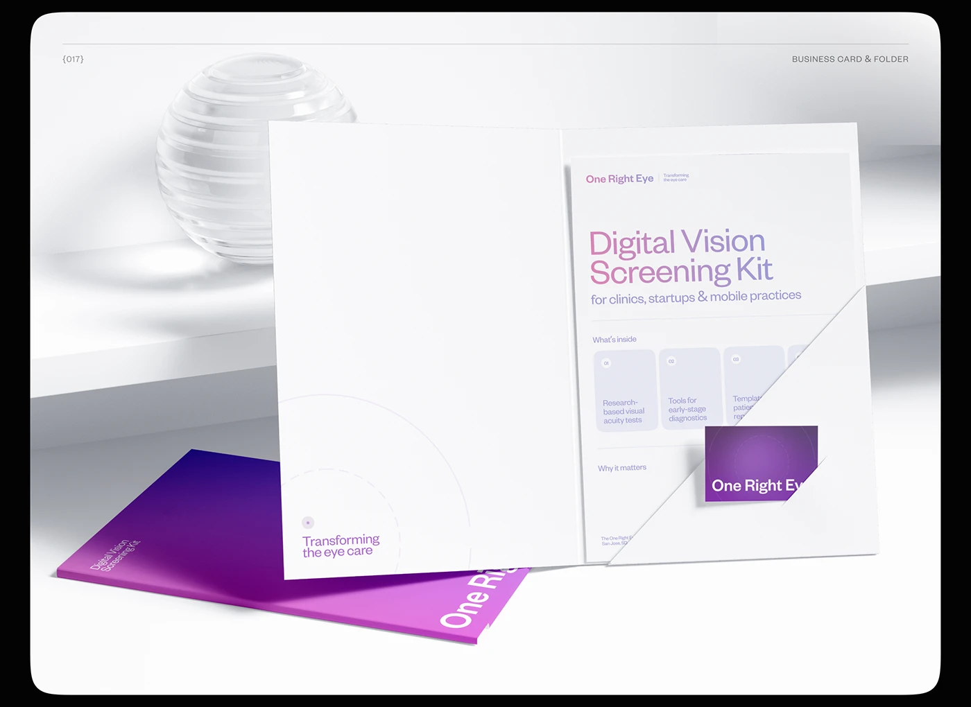 One Right Eye folder and screening kit